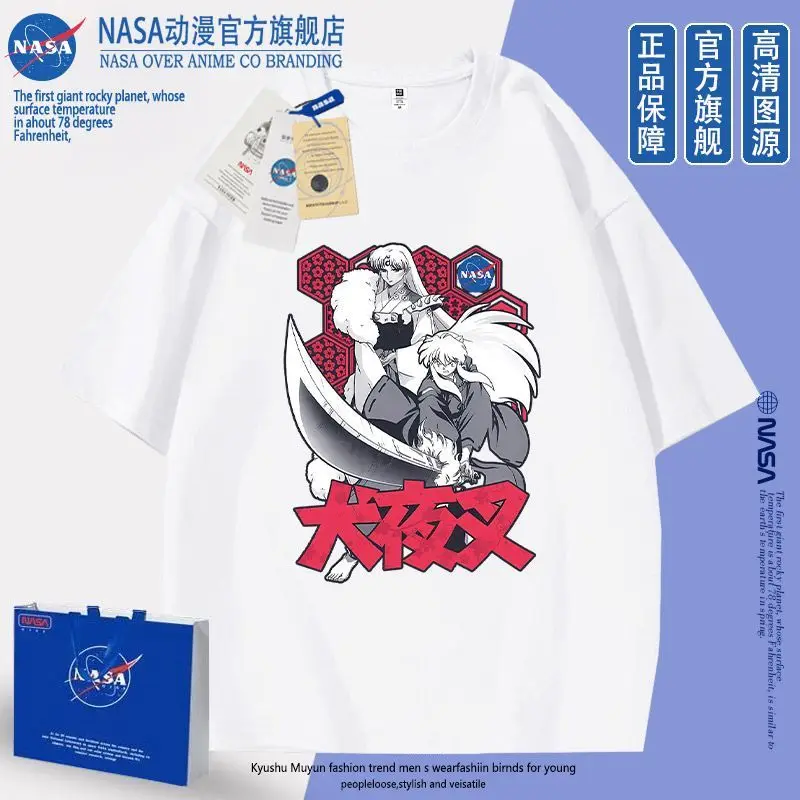 إينوياشا تي شيرت Platycodon Gowei أنيمي الطرفية قصيرة الأكمام تي شيرت الذكور والإناث ملابس الطلاب الصيف