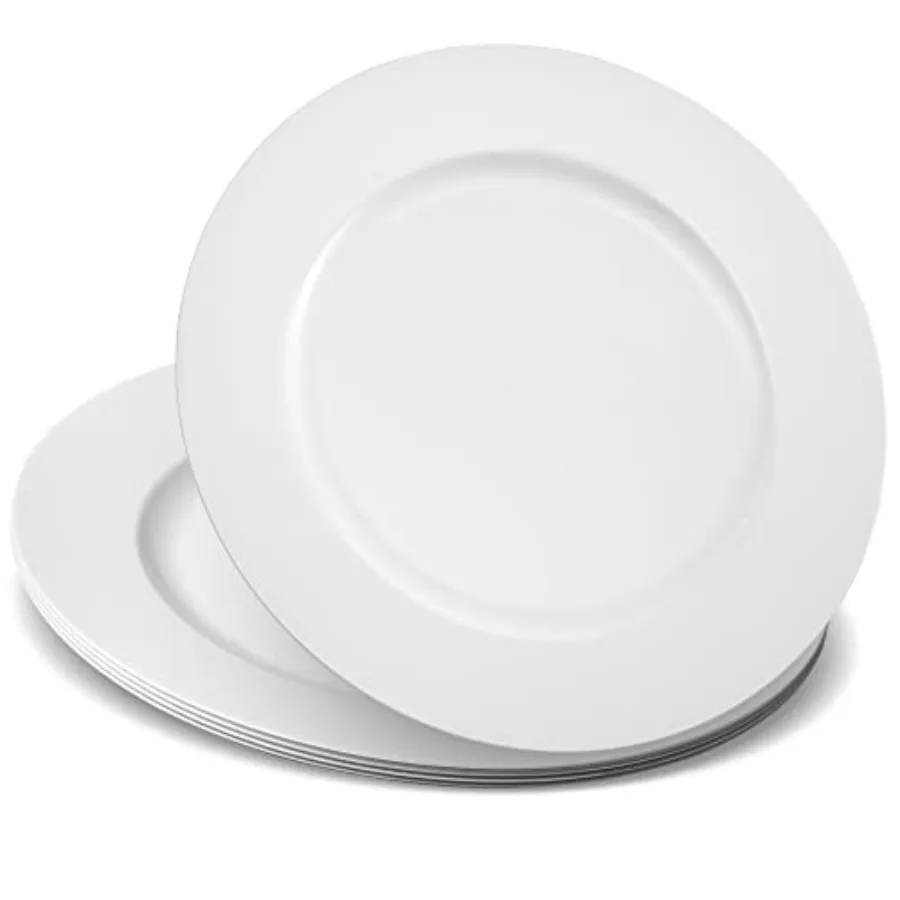

3'' Party Cargers Large Plates and Platters Great Ent Party's Weddings Tableware Great Serng dis Wite, Pack of 6