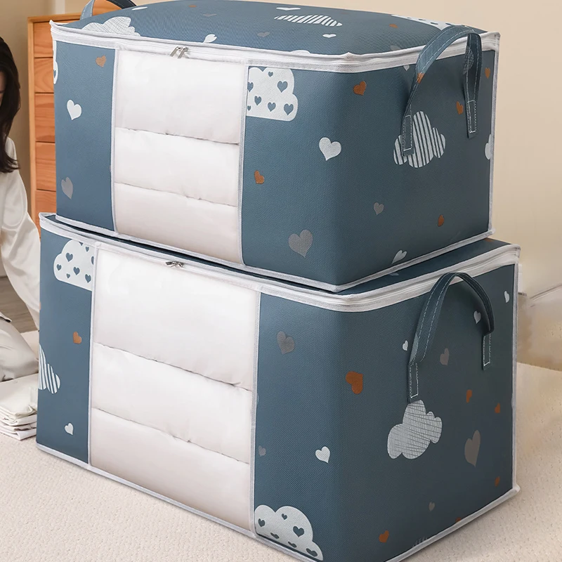 4/2/1PCS Quilt Storage Bags Large Capacity Sorting Bag Clothes Duvet Blanket Dustproof Closet Under-Bed Moisture Proof Organizer