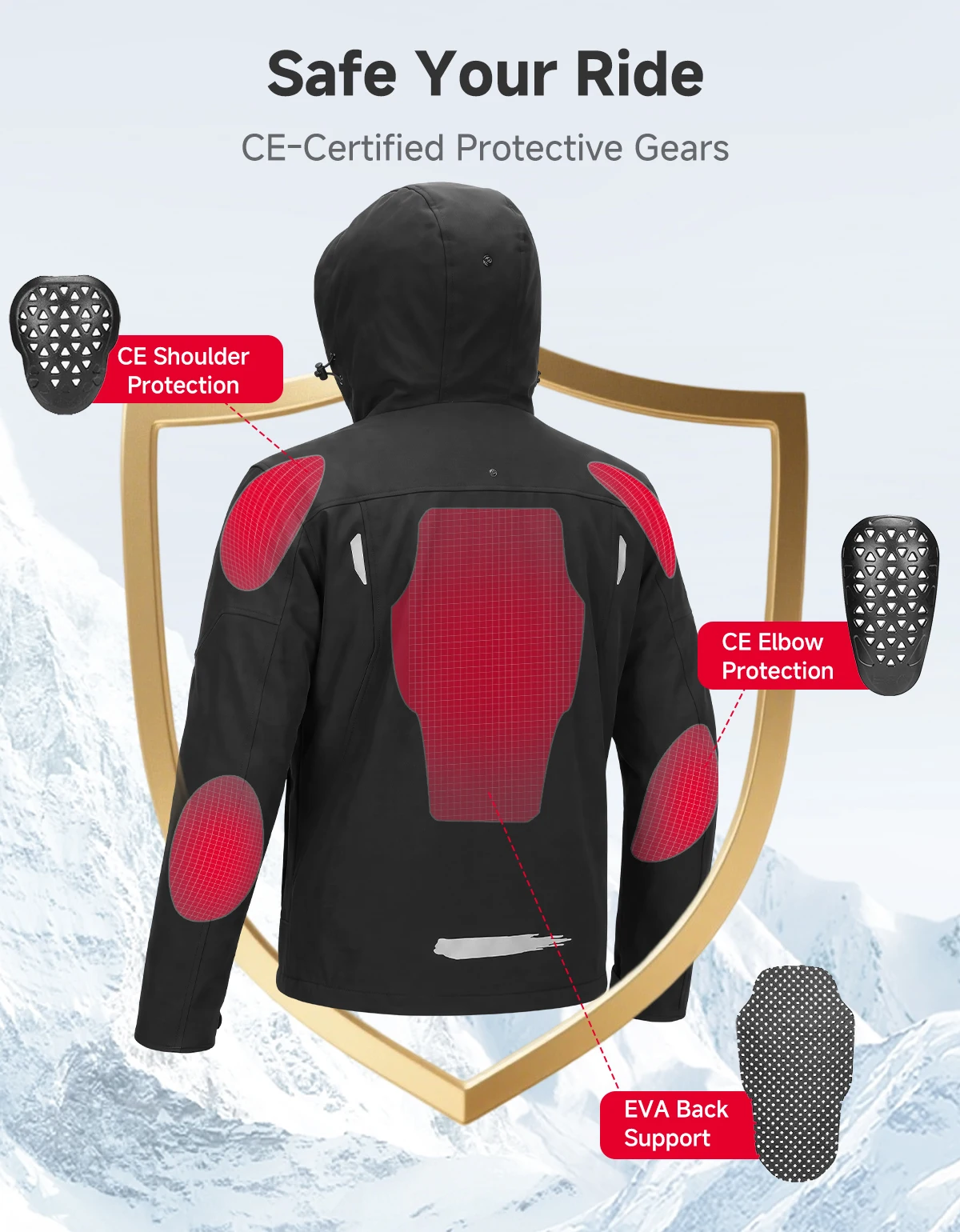 سترة دراجات نارية شتوية 3 في 1 - مراجعة Motorcycle Jacket Thermal Liner وسعره
