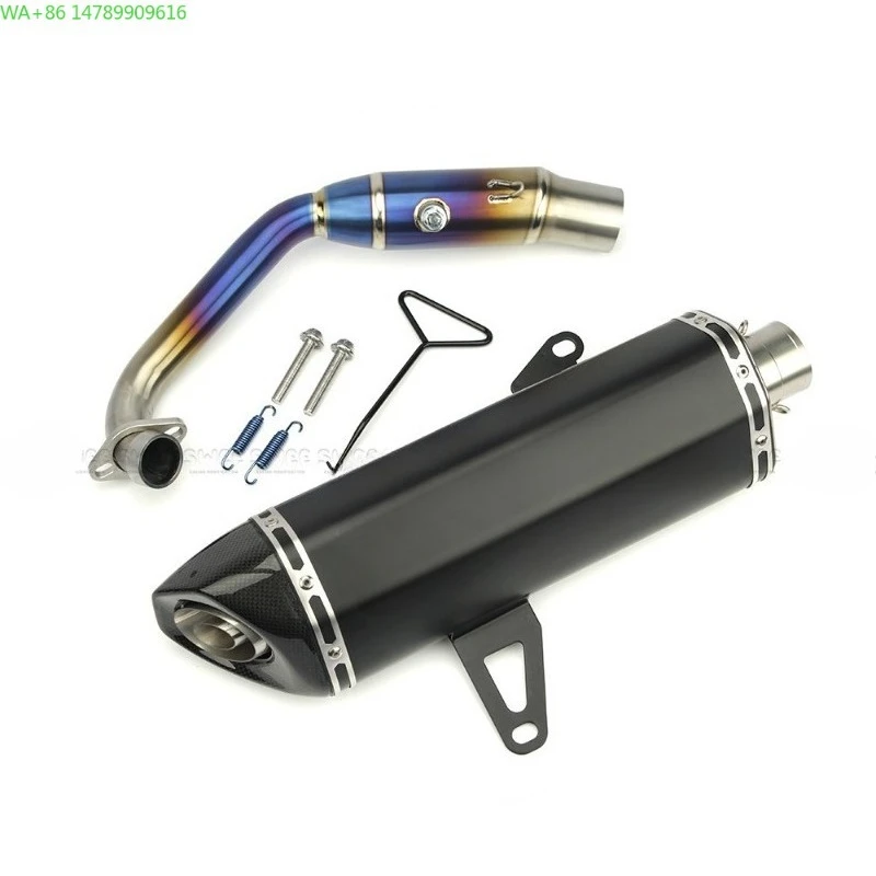 

Full Size Custom Motorcycle Exhaust PipeSuitable For XMAX250 Motorcycle Modified Exhaust Pipe Xmax300 Titanium Alloy Hot Blue Fr