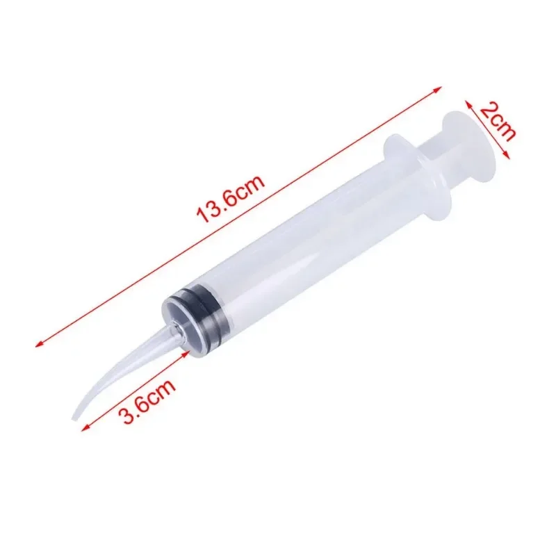 10Pcs Disposable Dental Irrigation Syringe With Curved Tip 12cc Injector Teeth Whitening Instruments Oral Hygiene Care Tools