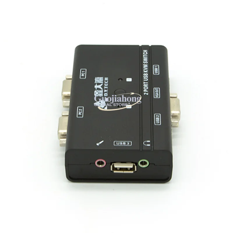 usb kvm switcher 2 ports automatic audio usb sharing 2 in 1 out mouse keyboard multi-computer sharer