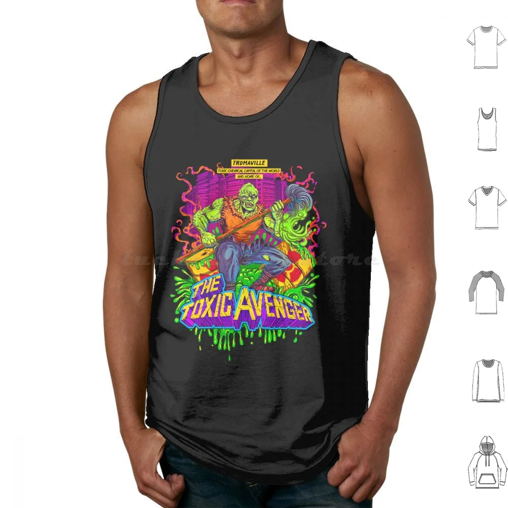 The Toxic Avenger Tank Tops Vest Sleeveless The Toxic Avenger Cult Kabukiman Lloyd Kaufman Movies 80s New Superhero Toxic