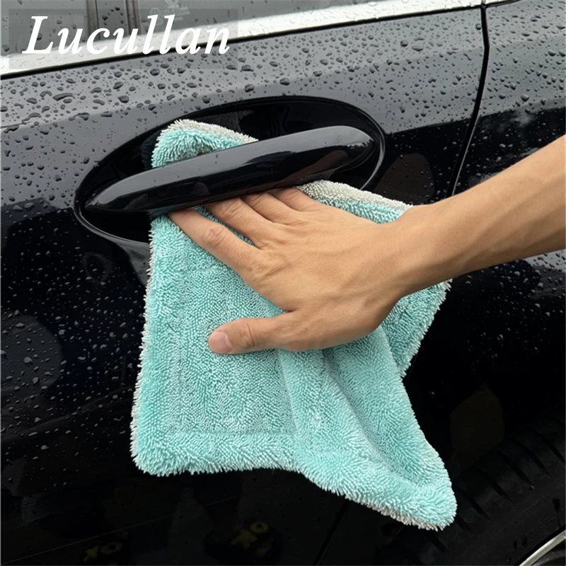 Lucullan 25x25CM Amphibian Mini Dual Side Rags Glass Door Interior Details Place Microfiber Drying Towel