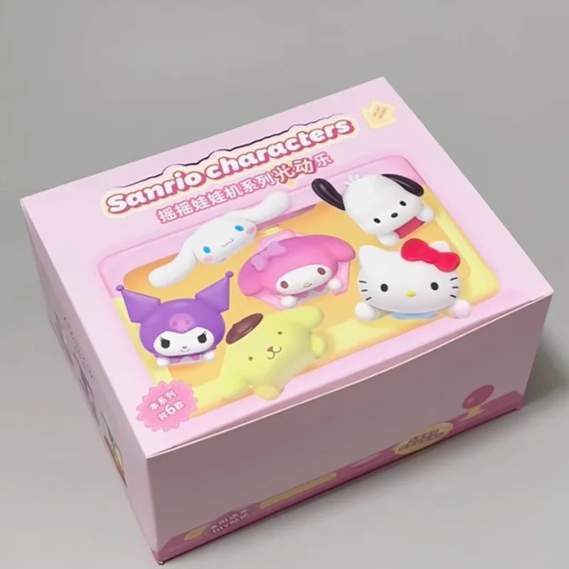 

Персонажи Sanrio Mymelody Kuromi Hellokitty Pochacco кукла-качалка, машина, серия, световое движение, музыкальная слепая коробка, милая модель, подарки