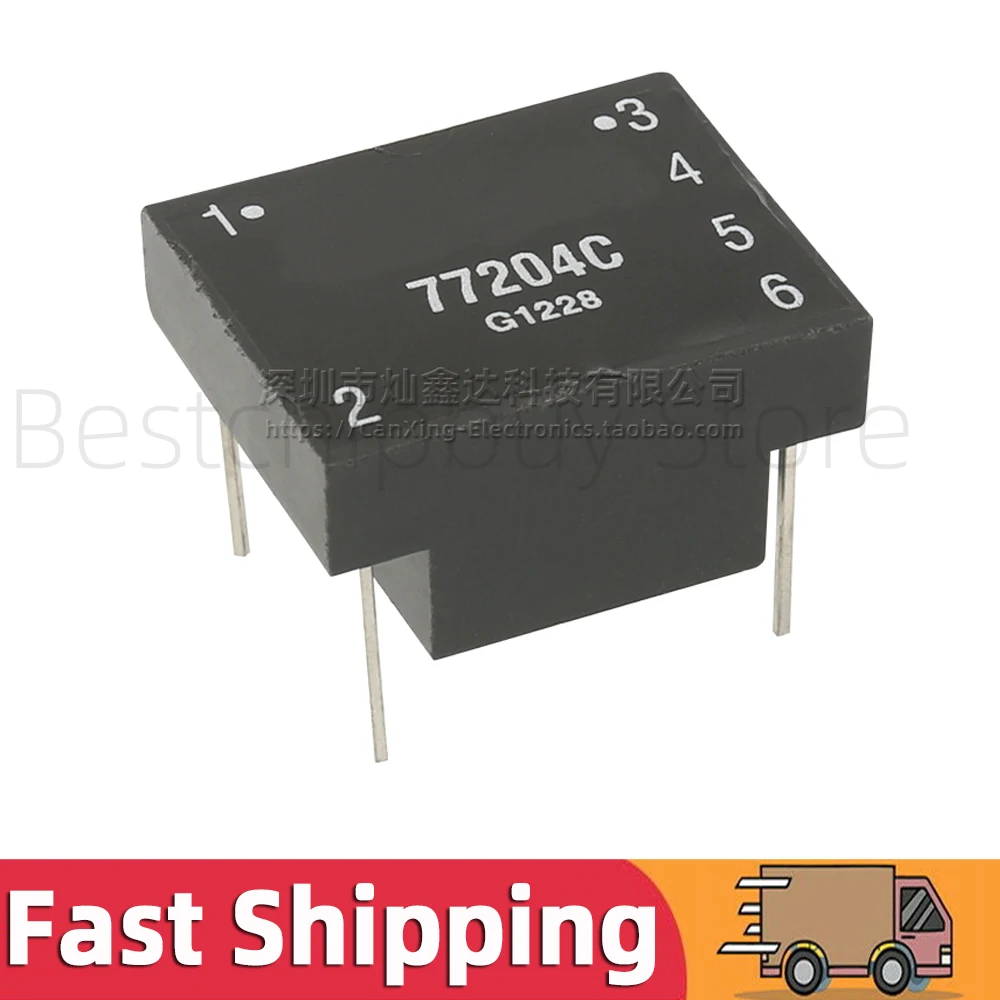 77204C Indutância do transformador de pulso de sinal de áudio digital 4mH 1:1 4KV Isolamento Transformador de pulso Modo de interruptor Fonte de alimentação DIP
