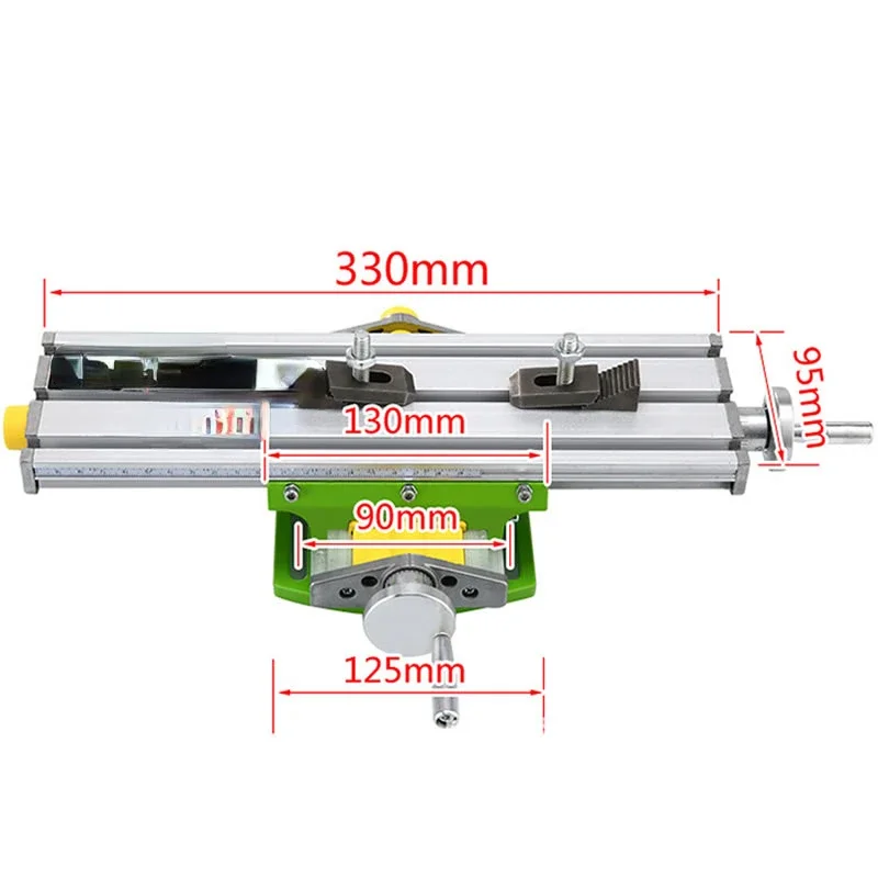 BG-6330 Multifunction Mini Working Cross Table Bench Worktable X Y Axis 190*65mm Stroke for Milling Machine Precision Tools