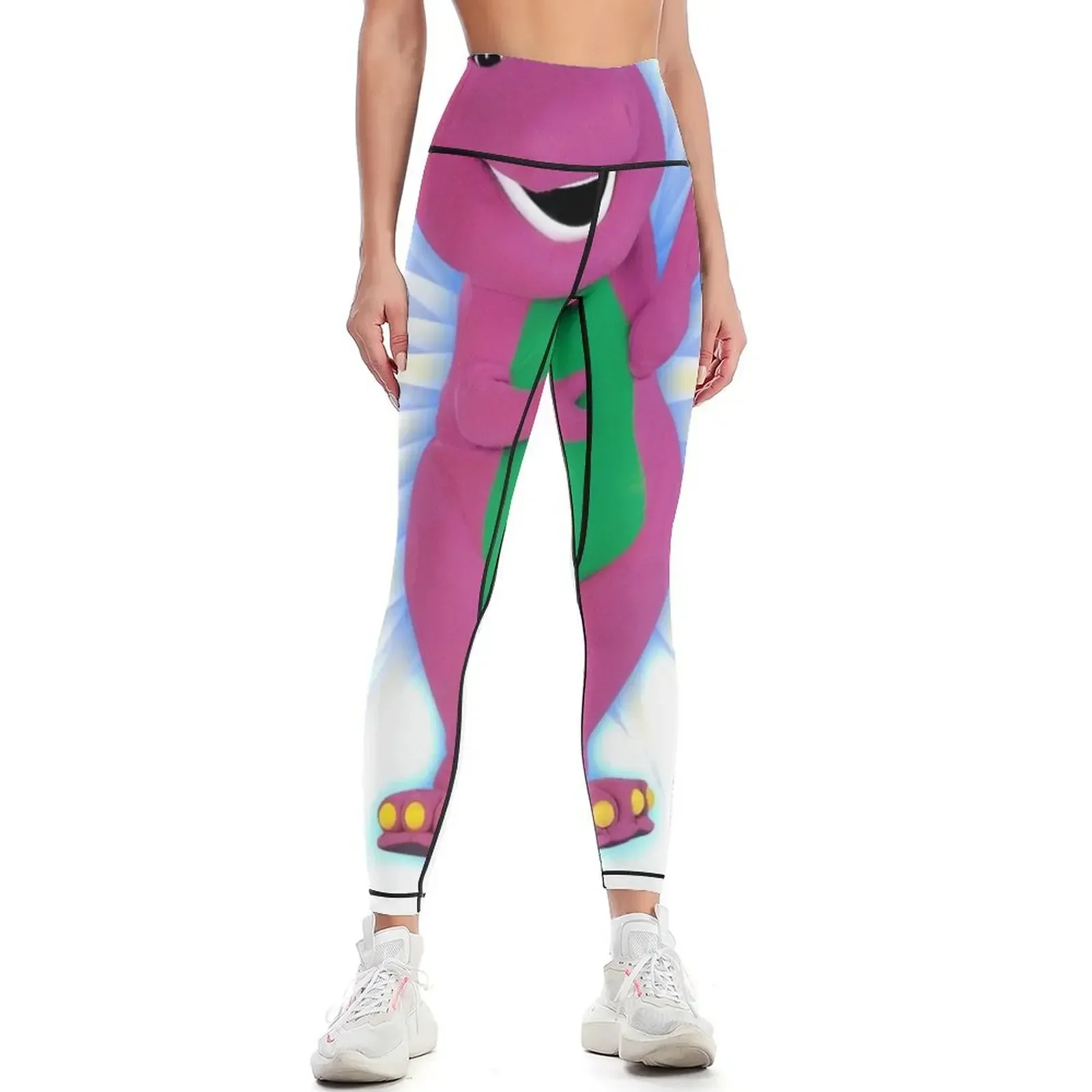 

Barney The Dinosaur 3 Leggings Fitness clothing Women's push up Women's high waist gym's sportswear Womens Leggings