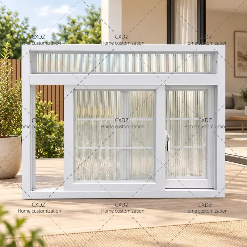 304 Stainless Steel Sliding Window for Living Room Bedroom Household Soundproof Left Right Sliding Glass Window
