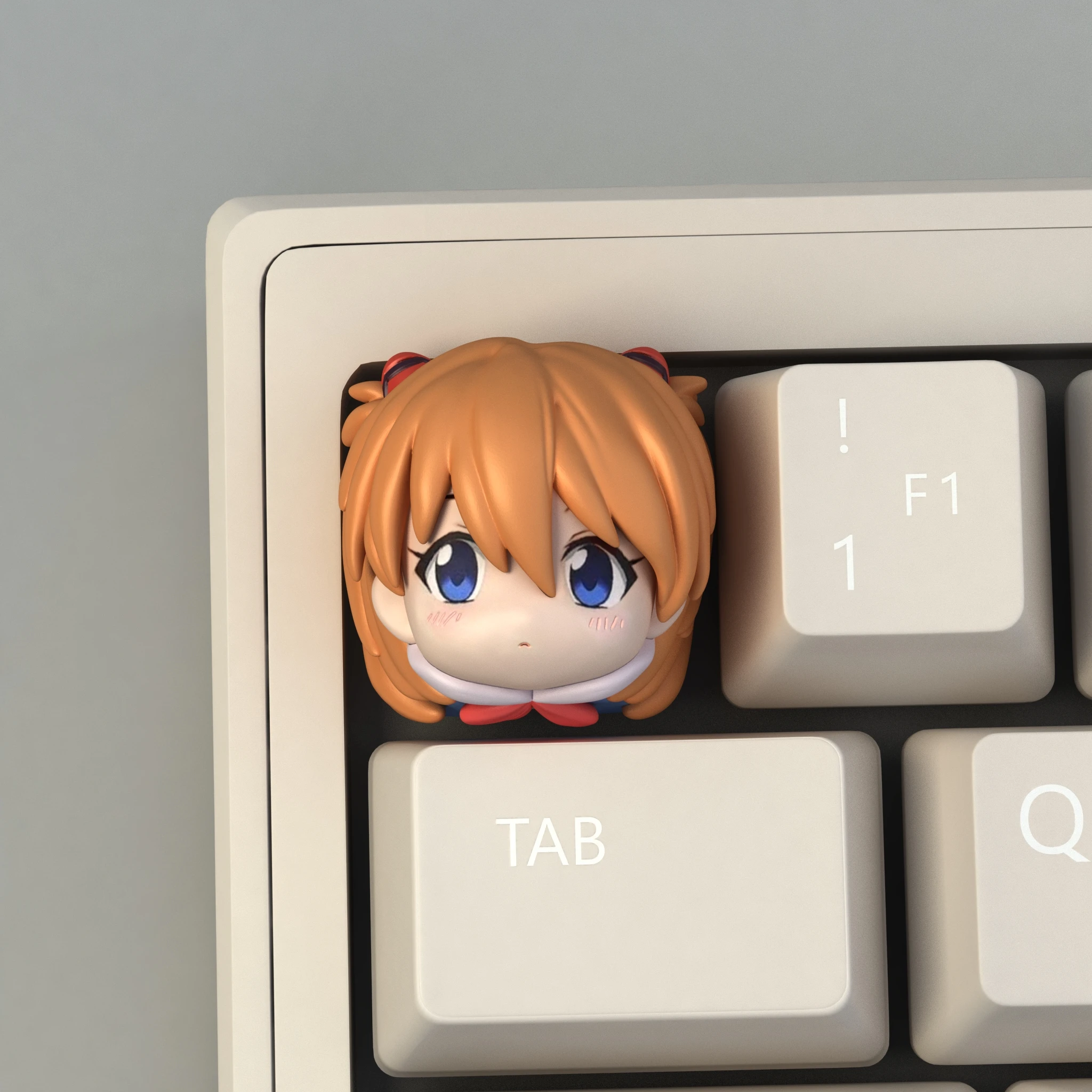 Asuka Keycap Ayanami Rei Anime Cartoon Diy Single Keycap Creative Keycap Mechanical Keyboard Esc Key