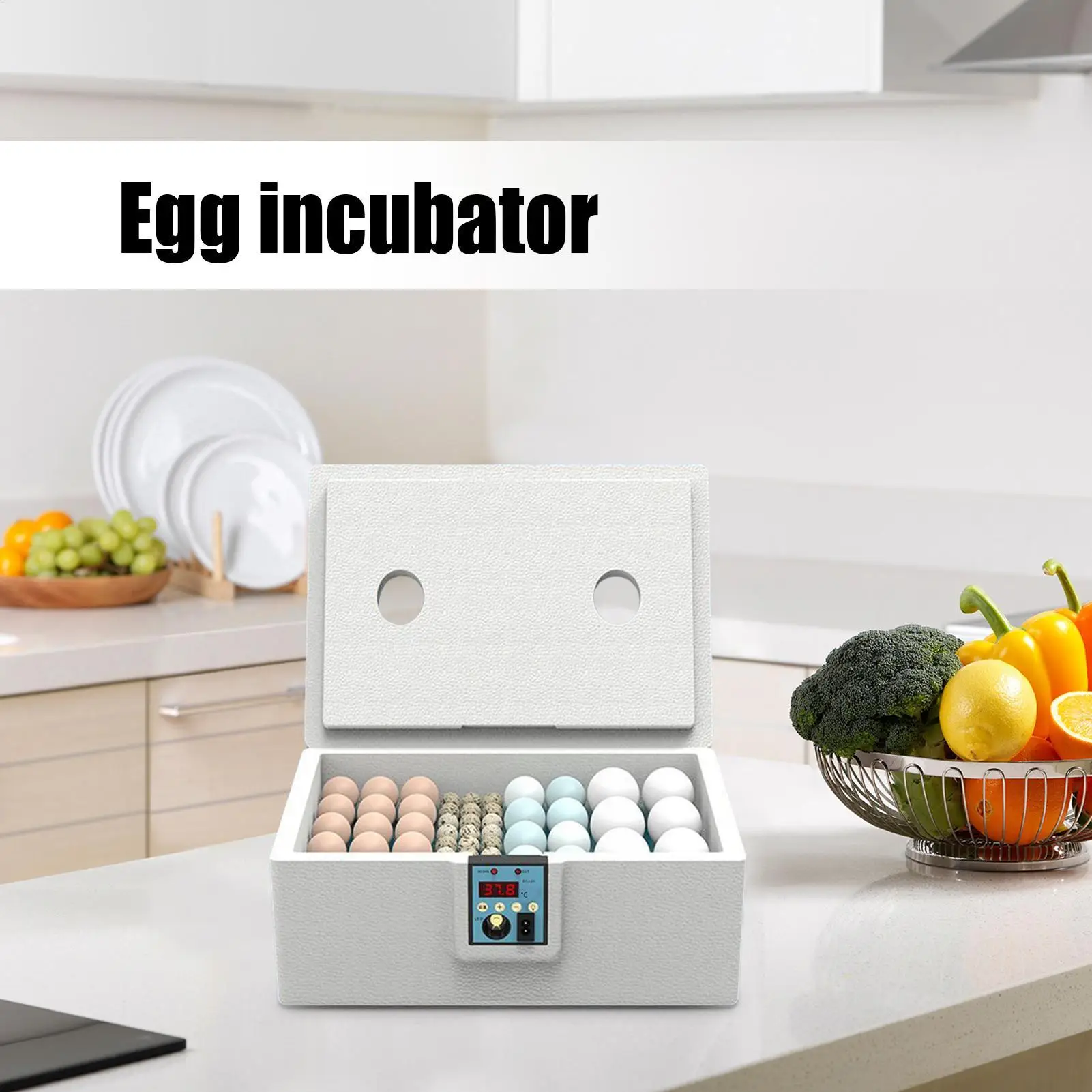 

Incubator For Chicken Eggs 32-Egg Smart Hatching Incubator Waterbed Heating Machine With Precise Temperature Control For