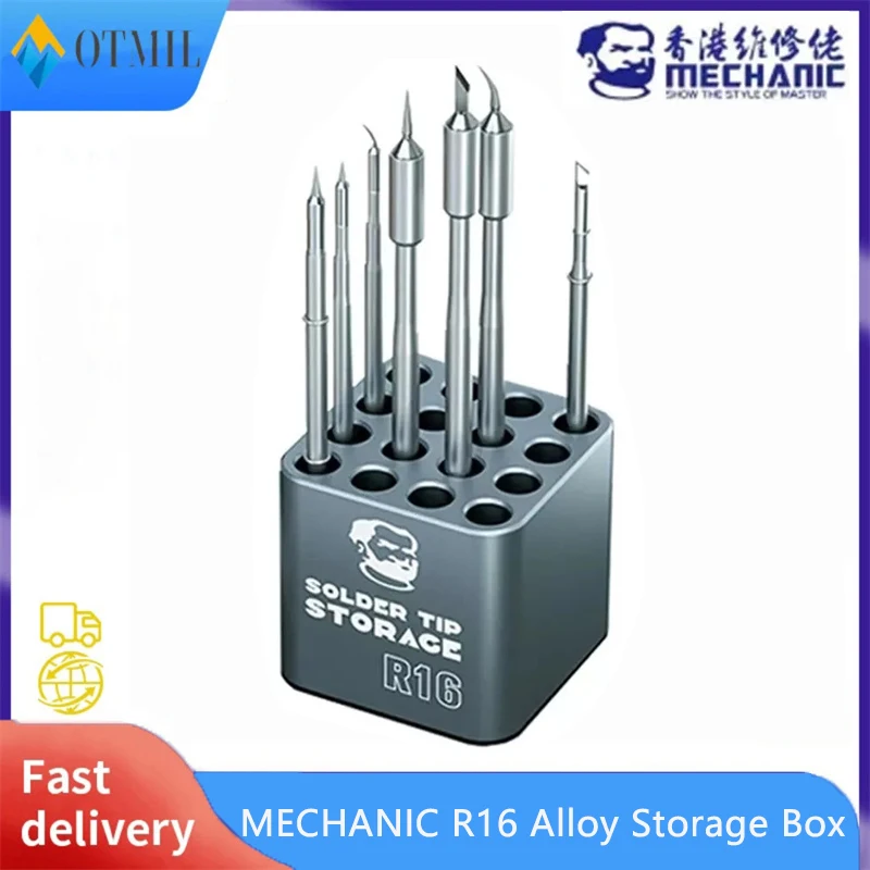 

Mechanic R16 Multifunctional Storage Box For Soldering Iron Tips T12 C210 C245 C115 Anti-explosion Welding Head Organizer Tools