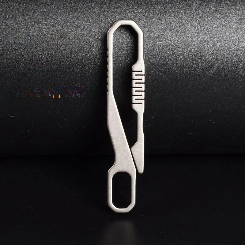 Universal Titanium Alloy Car Keychain Belt Hook Integrated Waist Clip Casual Sports Pants Key Holder Durable Multi-Purpose