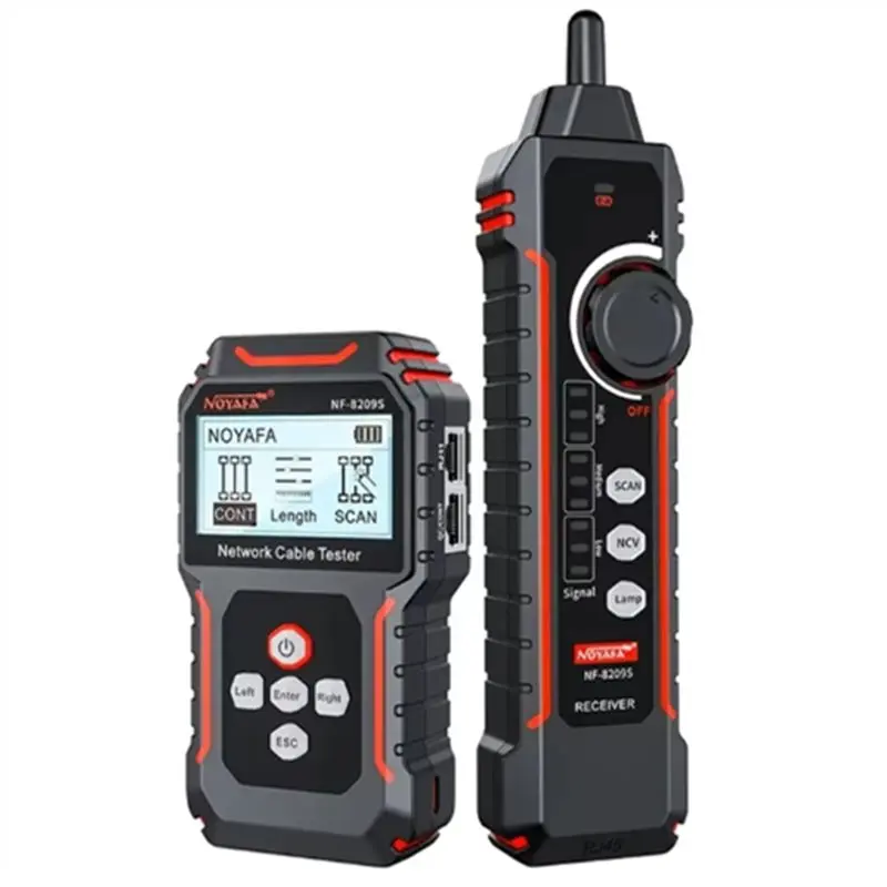 NOYAFA NF-8209S For Cat5 For Cat6 Poe Network Cable Tester Cable Tracker For Detecting Length, Continuity Test With NCV& Lamp