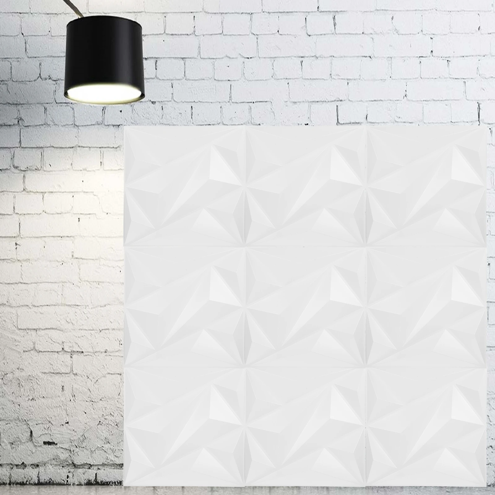 

6pcs Plastic Panel For Living 3D Wall Panel Room Bedroom 3D Office Lobby Wall Decor Peel Stick