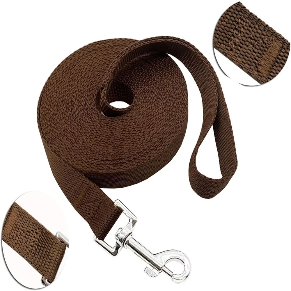 Long Dog Leash Free Range Nylon Training Lead Pet Puppy Handles for Yards with Stake Medium and Large Dog with handle