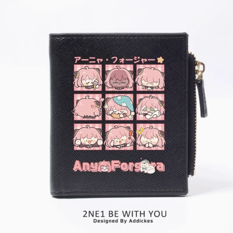 Anime Spy Family Anya Forger Zipper Wallet Fold Bag Multi Card  Coin Pocket Holder Fashion Kids Wallets Gift