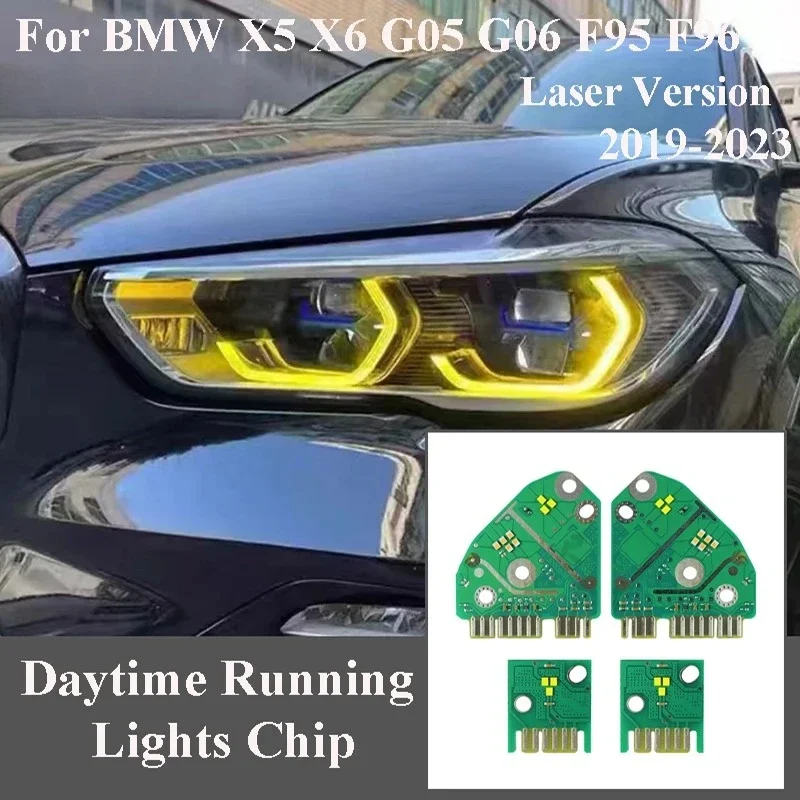 

Yellow Angel Eyes DRL Boards For 2019-2023 BMW X5 G05 X6 G06 LED Laser Headlight Module Chip Daytime Running Lights 2020 2021