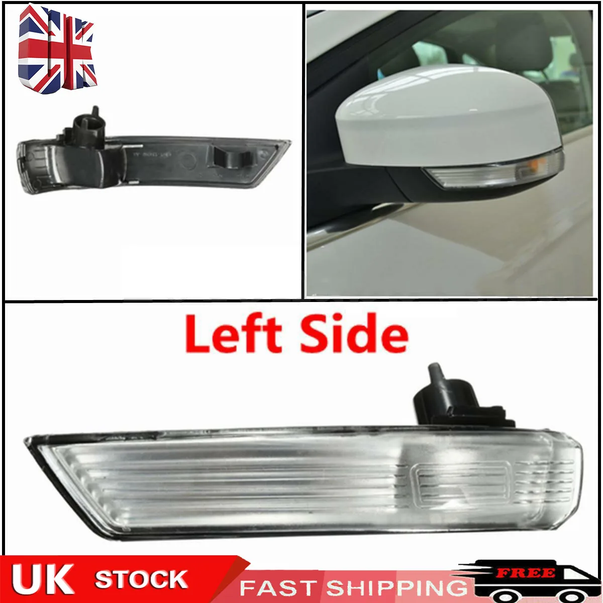 

Reversing Mirror Light Reversing Mirror Indicator Left-Hand Rear-View Mirror Turn Signal Lens Cover For Ford Focus 2009-2012
