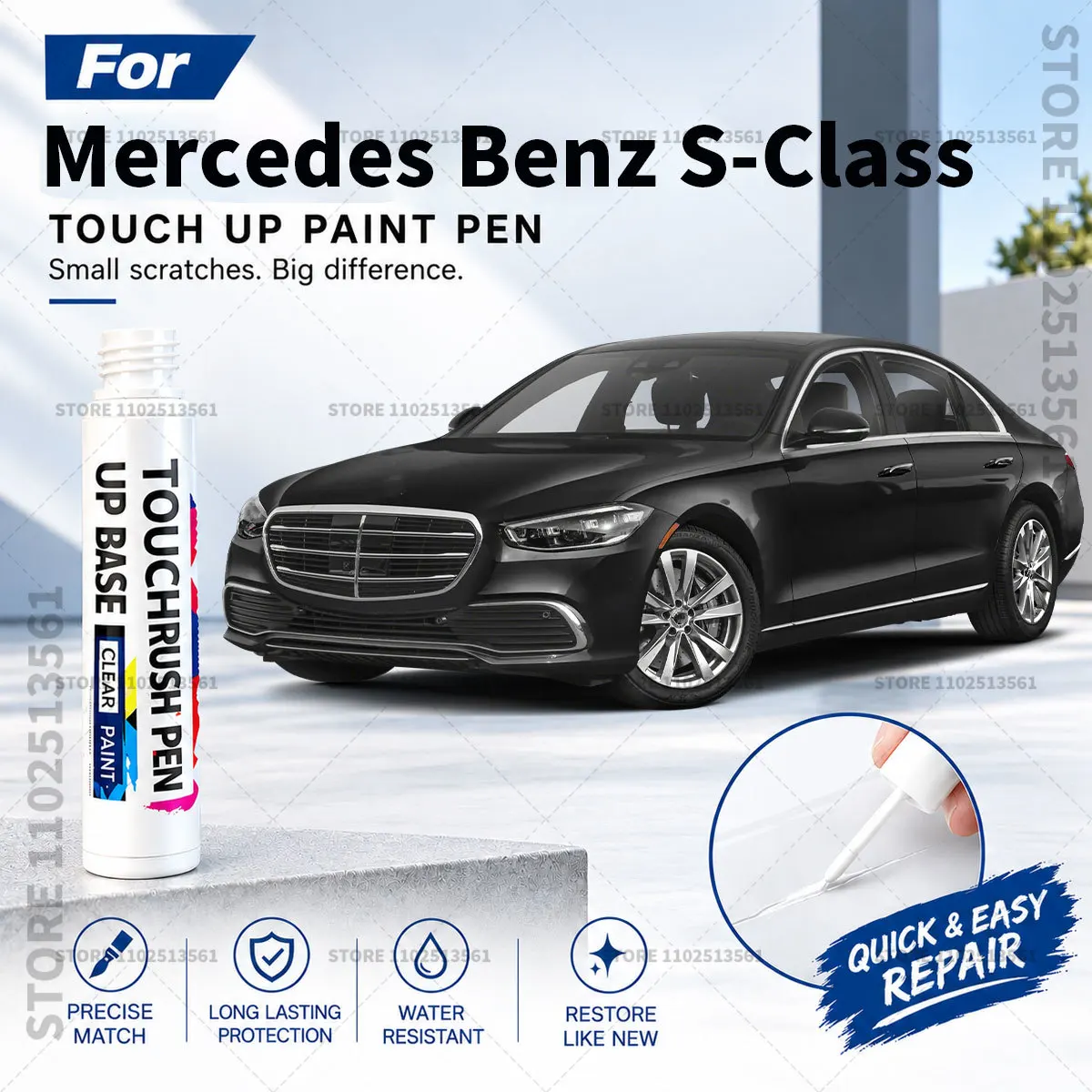 Automotive Paint Pen Car Scratch Remover Touch Up Repair Pen DIY Vehicle Paint Repair Tool Accessories For Mercedes Benz S-Class
