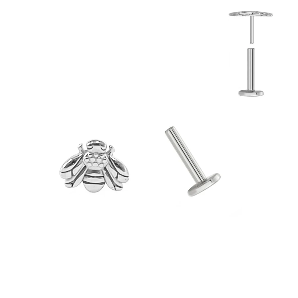 Peacock Dragonfly Titanium Earring Stud, Body Jewelry