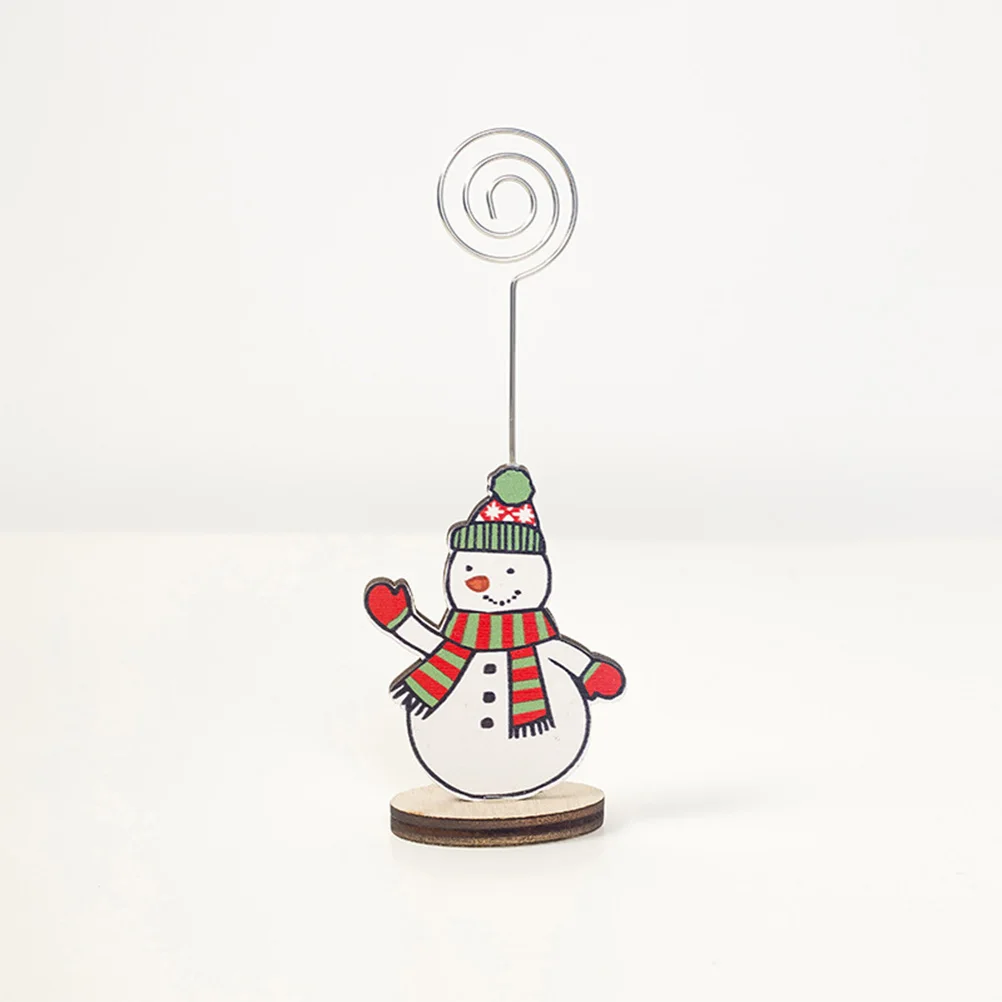 

20 Pcs Cartoon Business Card Holder Table Number Holders Memorandum Wedding Supplies Wire Christmas Paper Clips