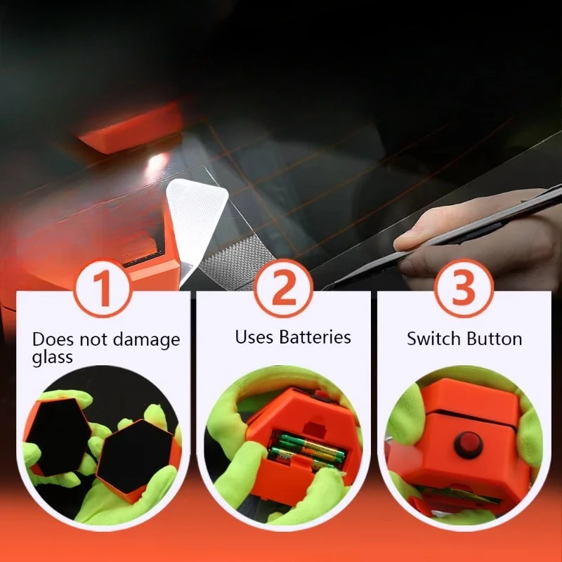 Window Film Cutting Tool with Light Emitting Diode - Automotive Packaging Coloring Precision Cutter, Bubble Remover