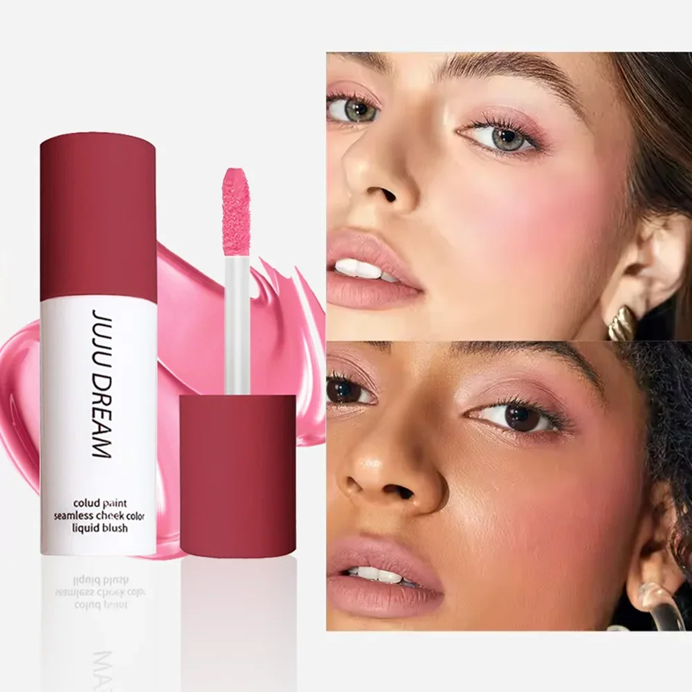 6色マットリキッドブラッシュ、頬・目・唇に多用途に使える、ウォータープルーフで長持ち、スポンジヘッドで簡単に塗れる、ユニセックスメイク