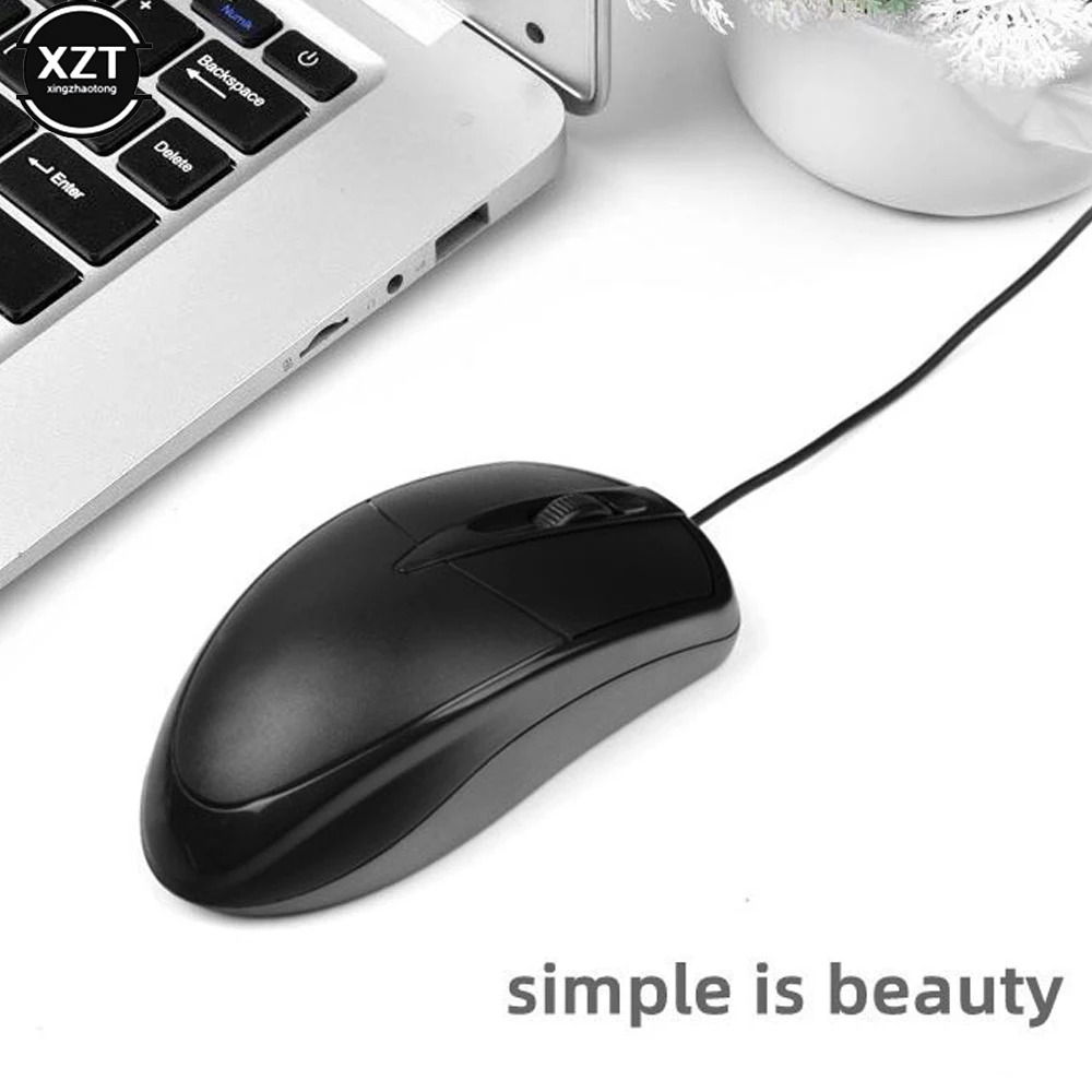 Neutral Wired Mouse 2.4Ghz with USB Cable Ergonomic Ultrathin Mice For PC Laptop Business Computer Office Mouse