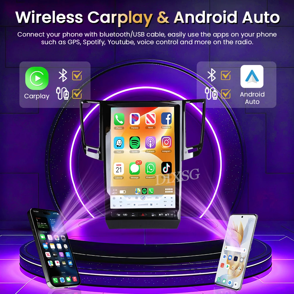 14.5”Android15 Qualcomm 6125 For Infiniti FX25 FX35 FX37 QX70 2007-2013 Car Radio Stereo Tesla Screen GPS Navigation Carplay 4G
