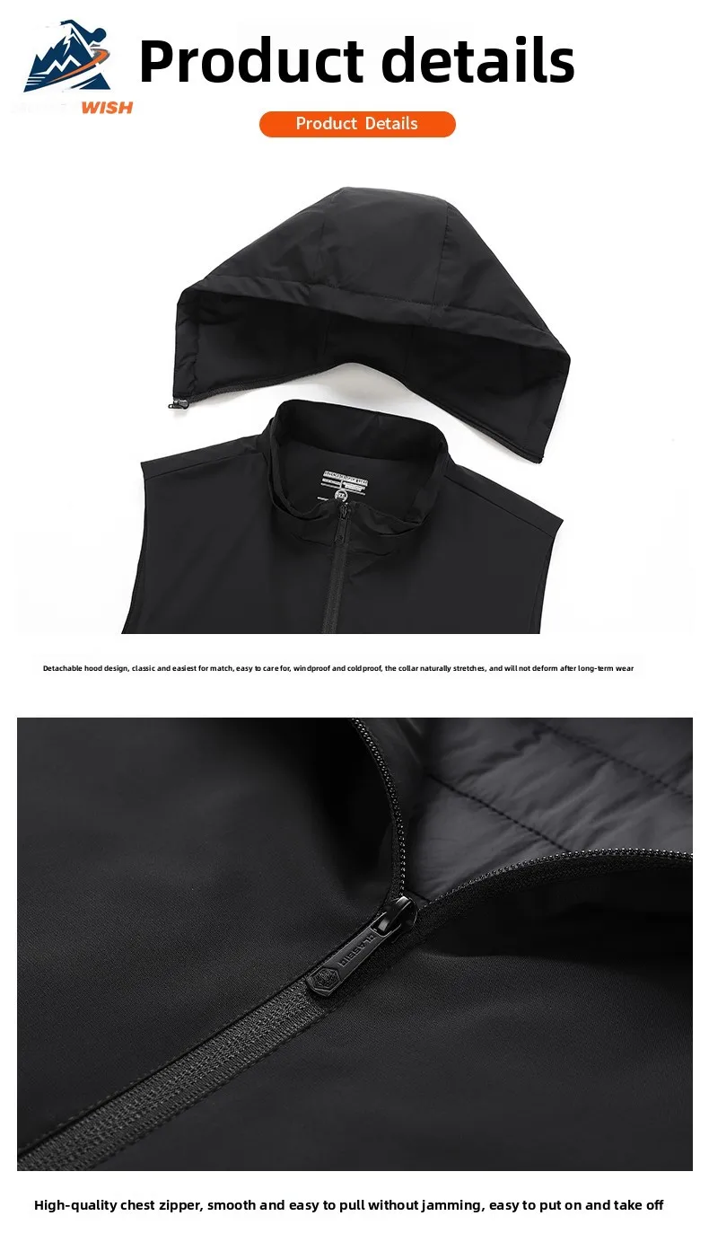 MONEYWISH الرجال القطن سترة 2025 جديد الرياضة في الهواء الطلق زائد القطن سميكة مكافحة الباردة الدافئة جاكيت بلا إكمام سترة شتوية عادية أسفل