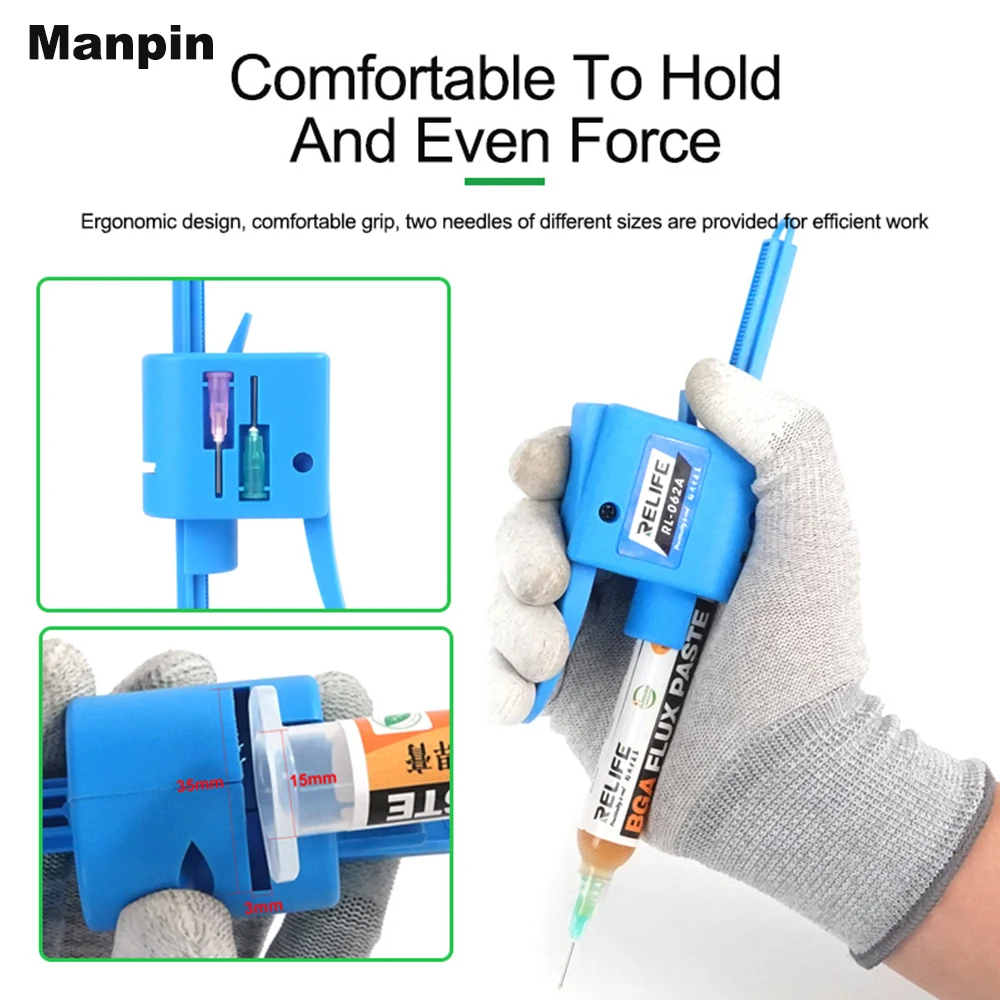 

10cc Manual Glue Gun Syringe Oil Solder Tin Paste UV Mask Structural Adhesive Mobile Phone LCD Screen PC PCB Repair Hand Tools