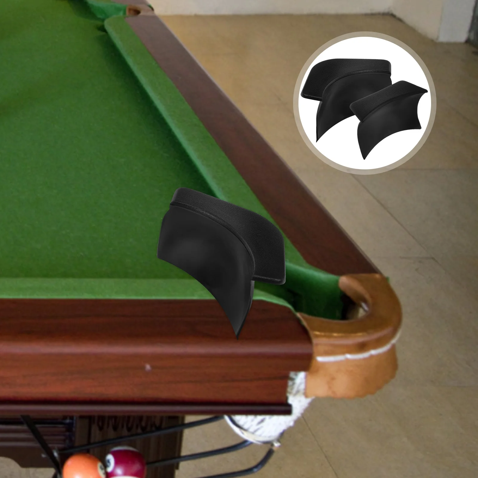 

6 шт. пластиковые защитные уголки для бильярдного стола, прочные, простые в установке, противоскользящие чехлы для краев для домашних развлекательных столов