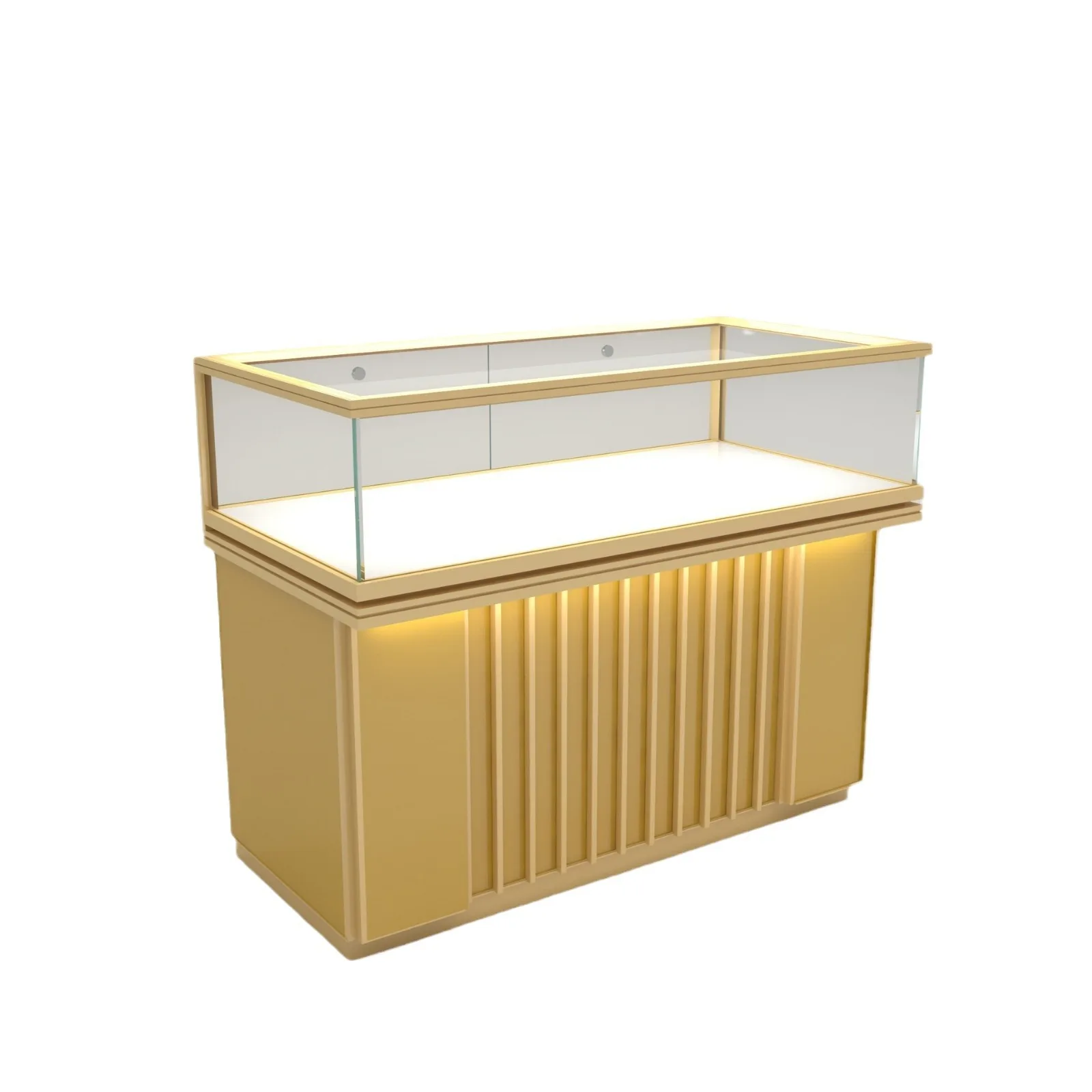 Glass Display Cabinet Shopping Mall Gold Store Watch Mobile Phone Cosmetics Silver Jewelry Display Cabinet Nakajima Display