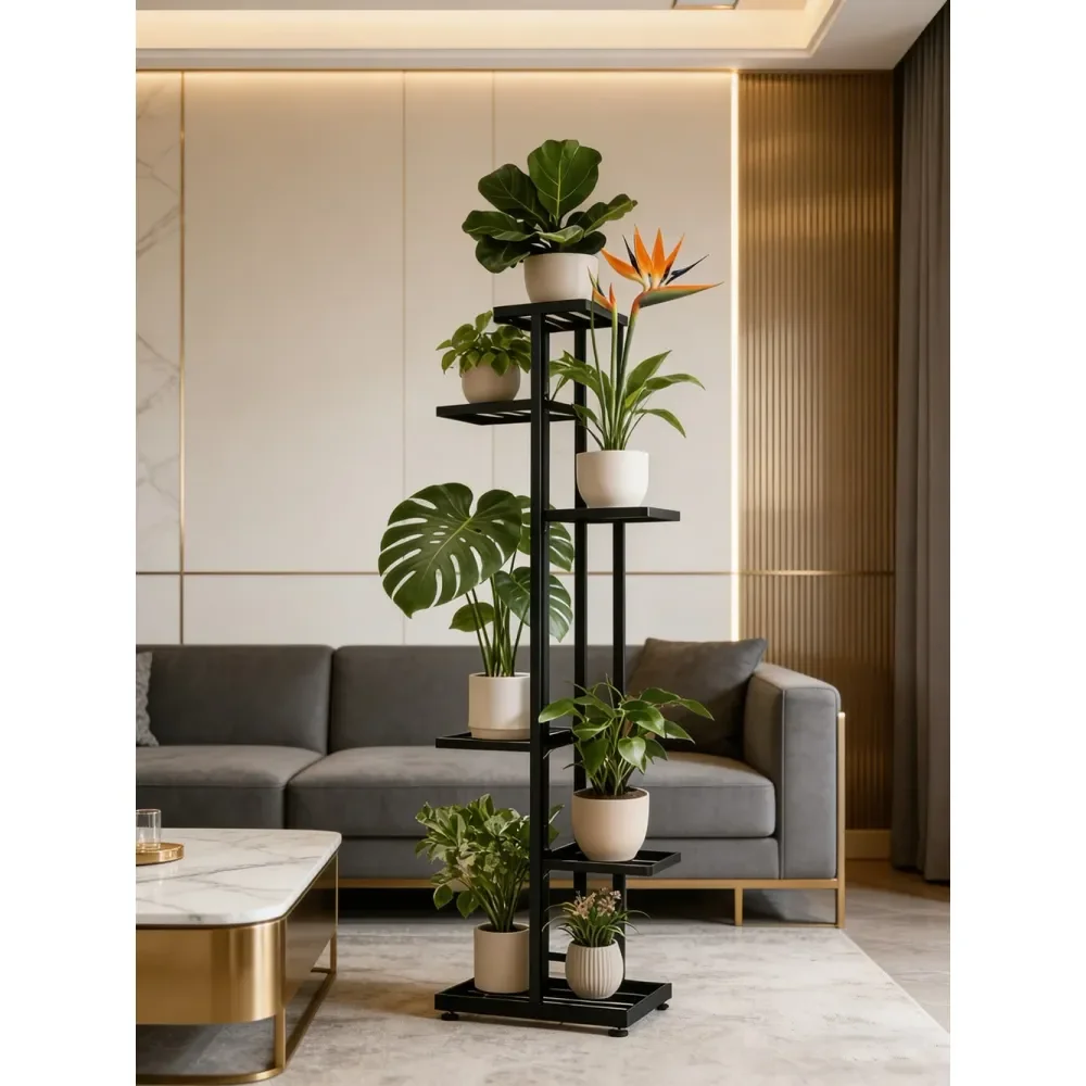 

graded MultiTier Plant Stand7 6 5 4 Tier Plant Stand, HeavyDuty Metal Frame, Metal Flower Stand, HighAngle MultiTier Plant St