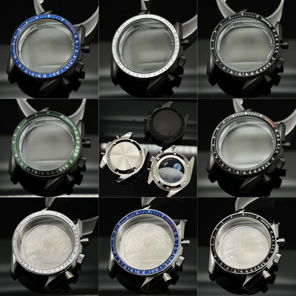 

Top Multifunctional 39.7mm Speedmaster Case Suitable for Omg VK63/64 Quartz Movement Parts Fits 20mm Steel Band Case with Bezel