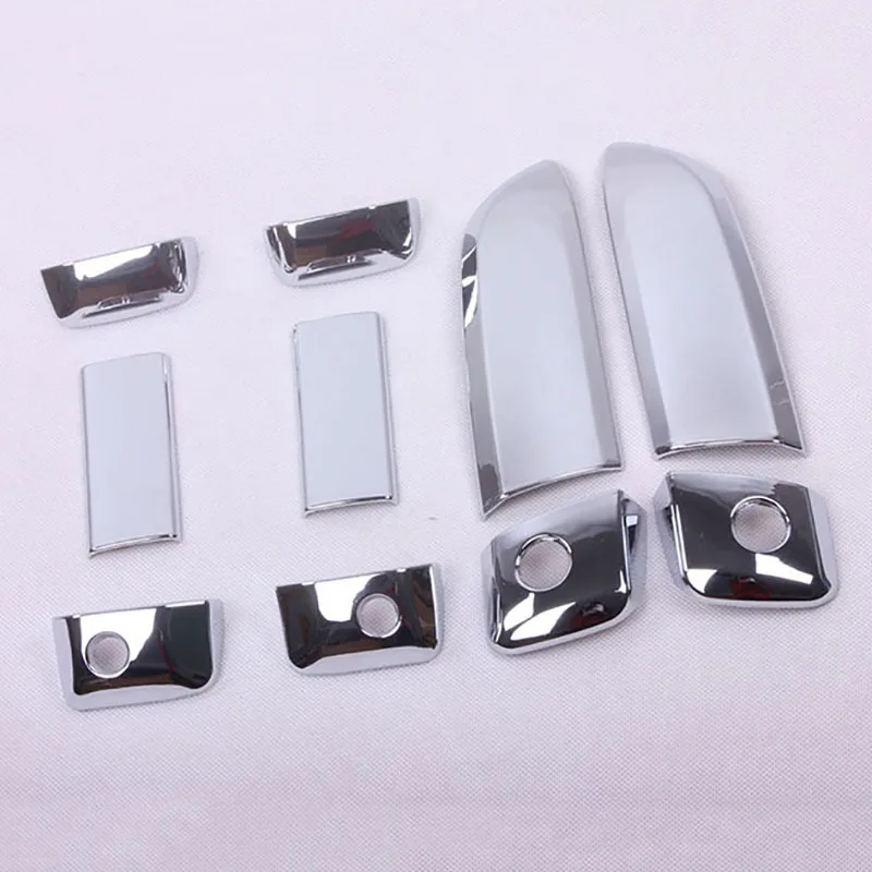 10Pcs/Set Car ABS Chrome Door Handle Bowl Insert Frame Overlay Panel for Toyota Hiace 2005-2015 Car Styling