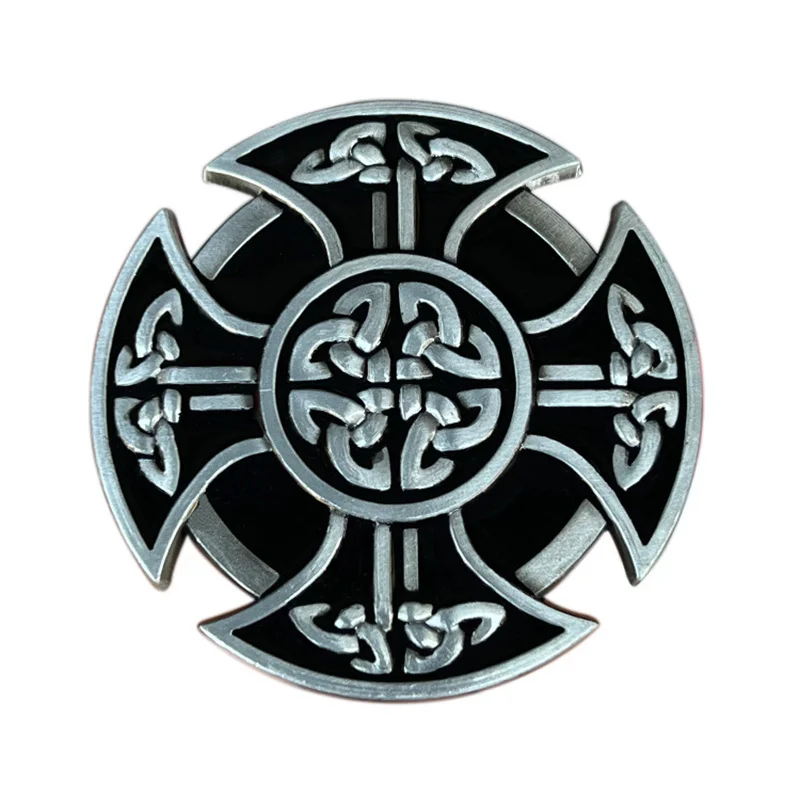 Zinc alloy Celtic knot cross belt buckle in western style
