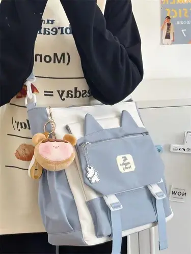 Imagen 2 del producto Bolso de hombro universitario para niñas japonesas, bolso de aula para estudiantes, bolso cruzado versátil de gran capacidad