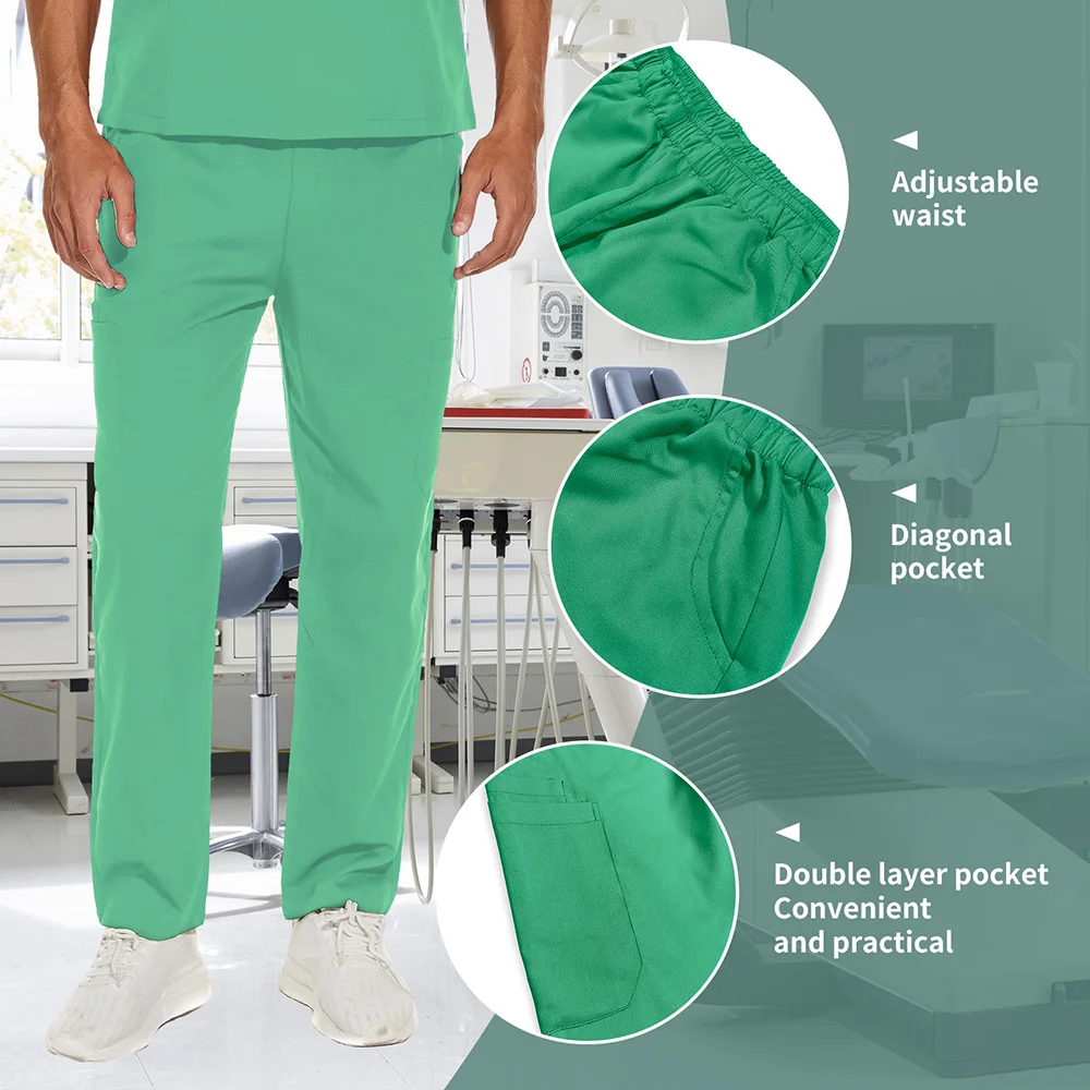 Abbigliamento medico uomo uniformi infermieristiche scrub top pantaloni da infermiera abiti da laboratorio abbigliamento da lavoro odontoiatria Costume da medico Plus Size set chirurgici