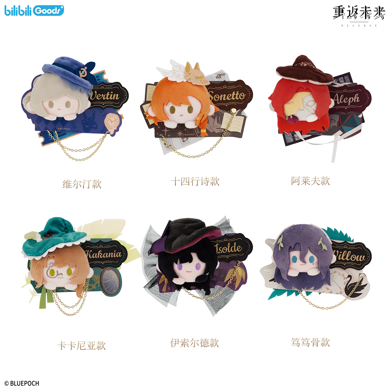 Original Reverse1999 Isolde Kakania Vertin Cosplay Props Kawaii Stuffed Pendant Keychain Soft Badge Patch PU Itabag Shoulder Bag