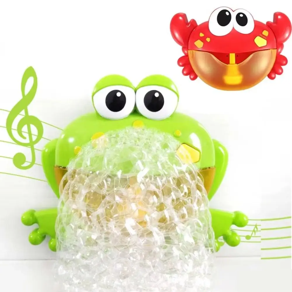 Plastics Frog Crab Bubble Machine Multipurpose Interactive Baby Bath Toys Funny Playing Water Musical Bubble Maker