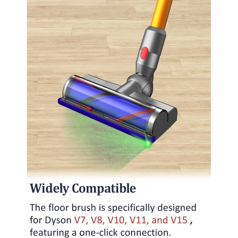 Для беспроводных пылесосов Dyson V7 V8 V10 V11 V15, вакуумные насадки, турбинная головка, инструмент для пола с обнаружением пыли