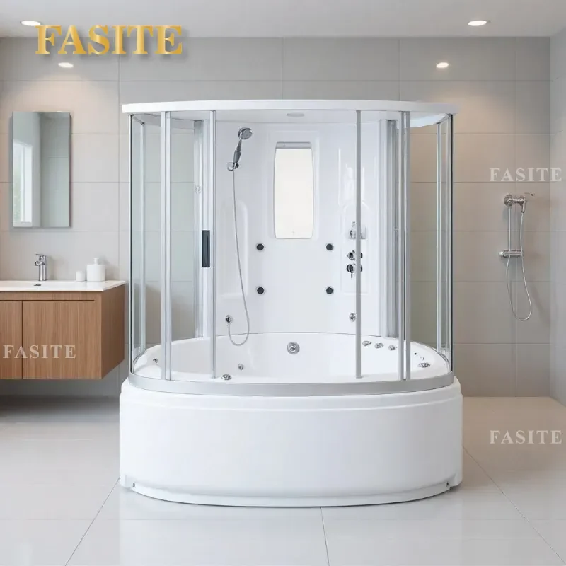 For Large Hotel Household Integrated Steam Room Tempered Glass Partition Sliding Door Shower Enclosure Waterproof Base Luxury