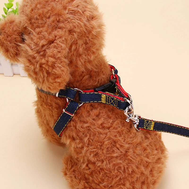 1SET Dog Harness Leash Set for Small Dogs Adjustable Puppy Cat Harness Vest Small Dog Outdoor Walking a Dog Training Dog Leash