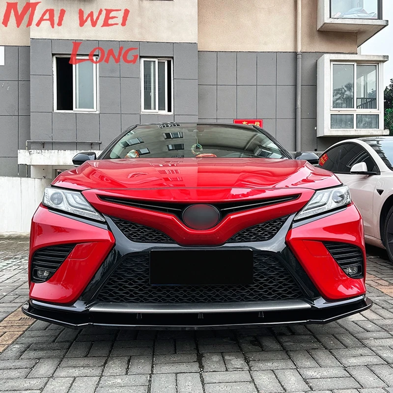 For Toyota Camry SE XSE 8th 2018 2019 2020 Front Bumper Splitter Lip Spoiler Diffuser Tuning ABS Tuning Accessories Body Kits