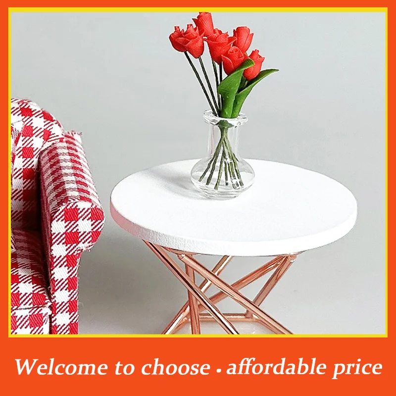 

TH 1pc new 1:12Dollhouse Miniature Coffee Table Tea Table Side Table Furniture Home Model Decor Toy Doll House Accessories