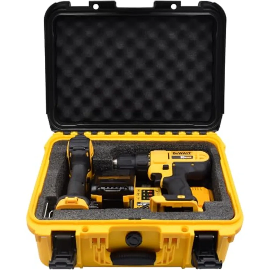 

Storage Case for Dewalt Drill and Impact Driver Hard Case with Custom Foam Insert Fits 20V MAX Cordless Drill and Impact Driver