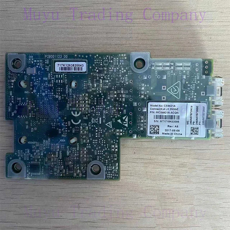 Original For DELL POWEREDGE R440 R540 MELLANOX CX4421A 25GB SFP28 Network Mezzanine Card 9R8DF 09R8DF